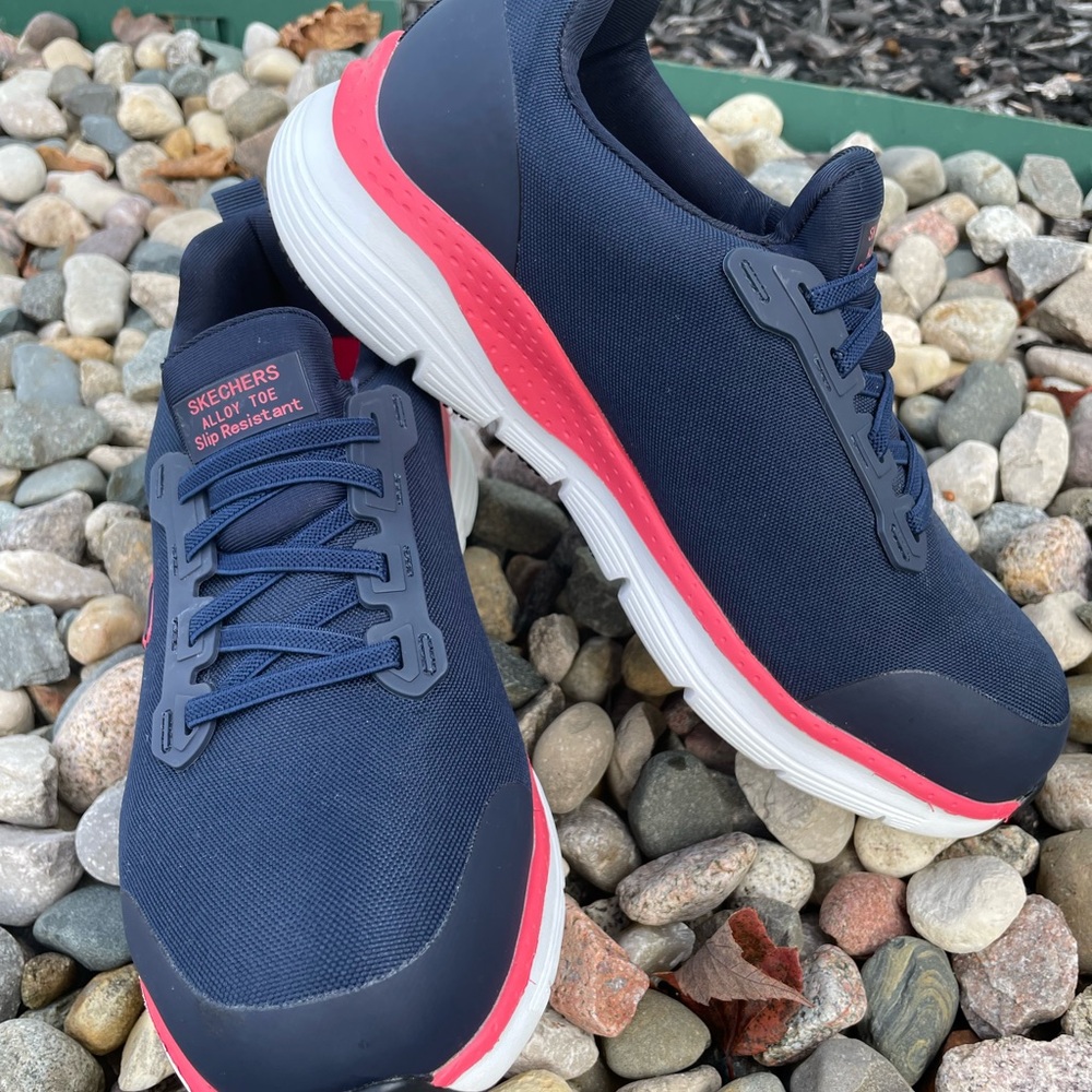 Skechers‎ Sadie Alloy Toe Slip Resistant Air Cooled Memory Foam Work Sneakers - Picture 5 of 13